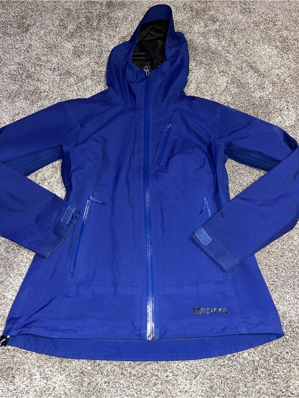 Marmot Womens S Jacket Gore Tex Windstopper Full Zip Hood Rain Purple